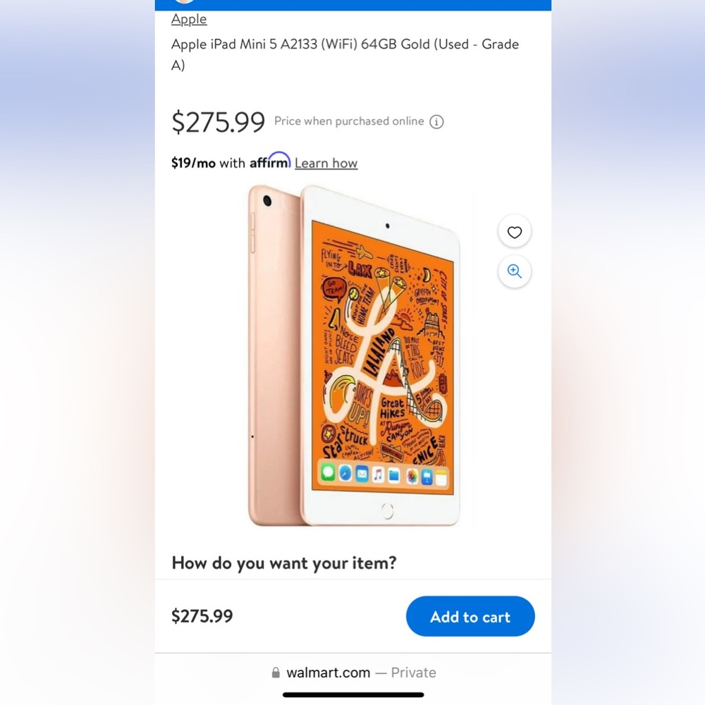 iPad Mini 5th generation 64GB